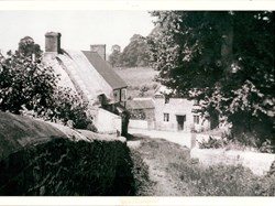 View from the path down from the church - Pottinger Cottage and Amberley on teh left, Berryhill Cottage in the background.