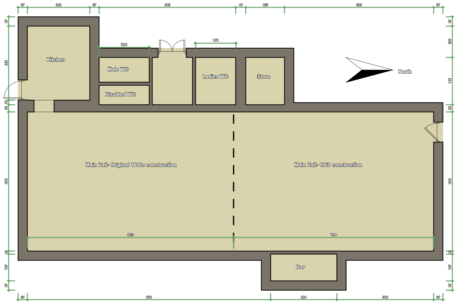 Village Hall Layout