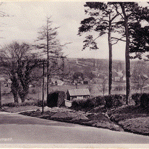 Looking down Hurstbourne Hill  Sent to Mrs Woolsey on the 5th Sept 1949 from her mum