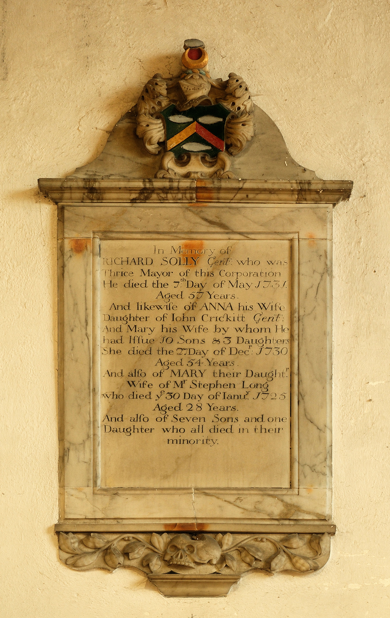Wall Tablet for Richard Solly d.1731