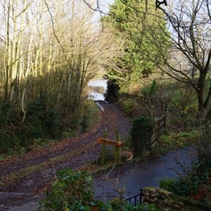 2015 Dec Floods from lane outside The Croft KOE