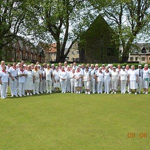 Our 6 Rink centenary game played against, 1 rink from each of the following clubs, Bridgwater, Clarence, Clevedon, Frome Selwood, Sydney Gardens and Trowbridge Westbourne. The rink wins were shared but Wells won by 118 Shots to 111.