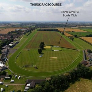 Thirsk Athletic Bowls Club . Access via Newsham Road