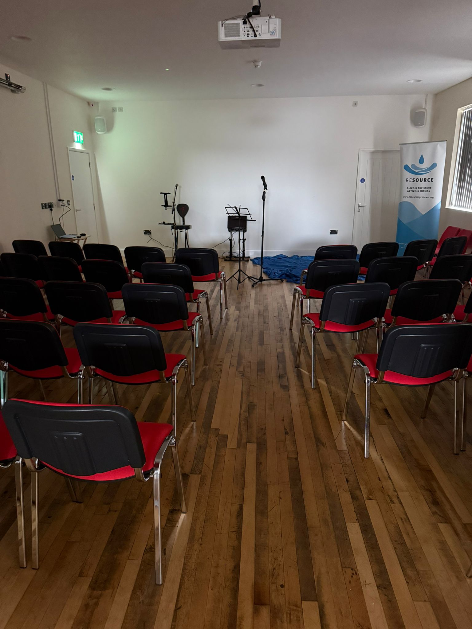 The New Hall set up for an all day conference