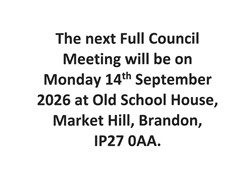 Brandon Town Council Notice Board