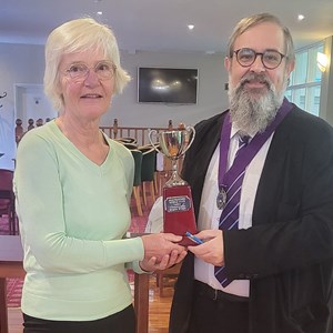 Maz Howe - winner of Ladies Championship Singles