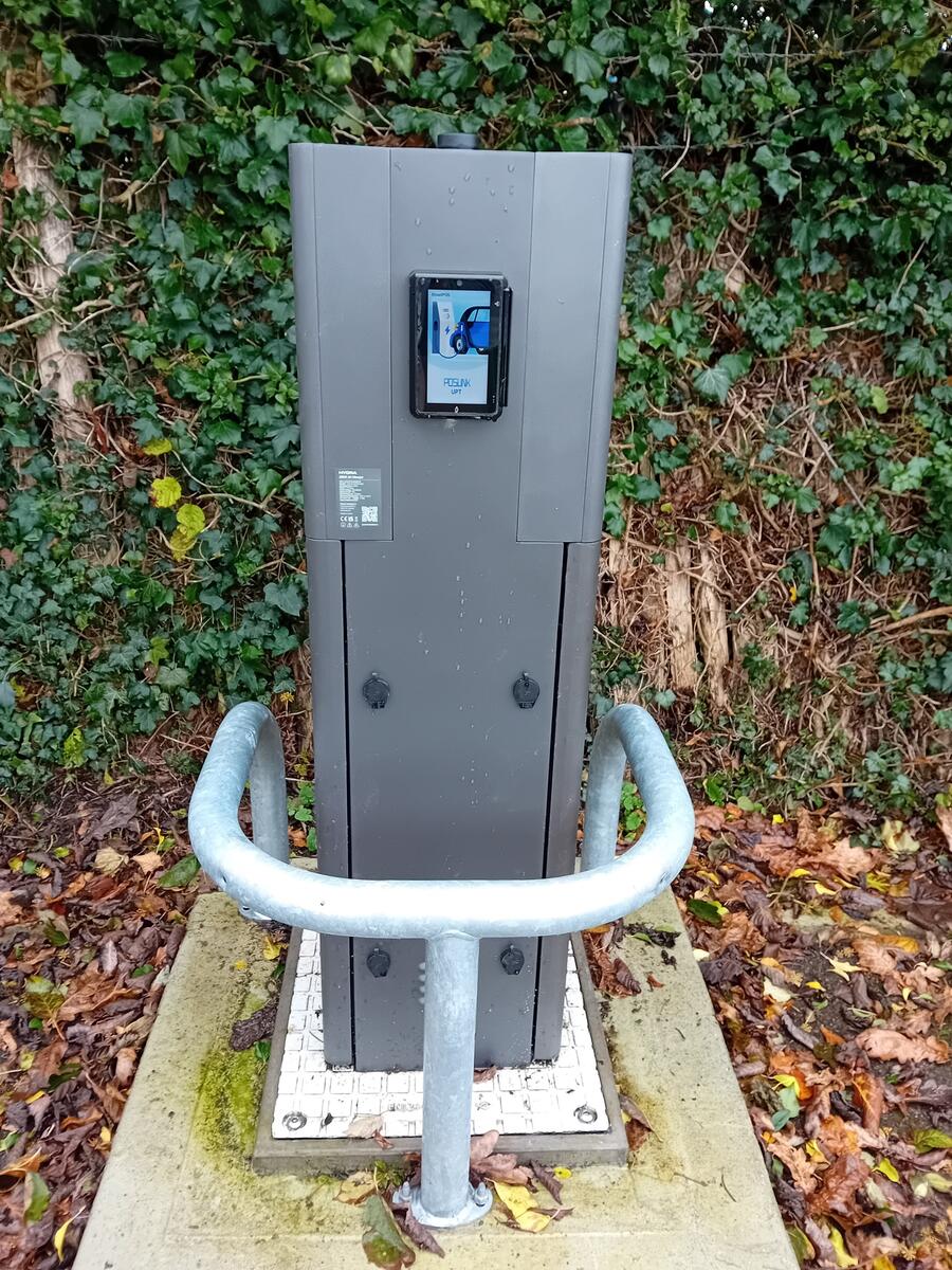 EV Charger in village hall car park