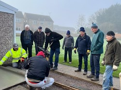 Lets all watch the concrete being smoothed