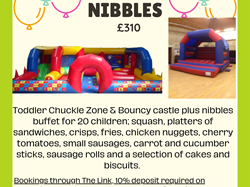 Chuckle Zone, Bouncy Castle and Party Nibbles £310