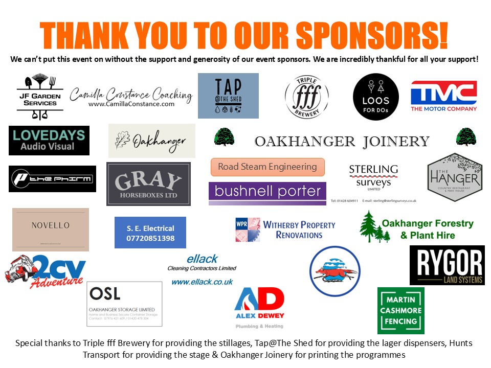 Oakhanger Village Hall Our Sponsors