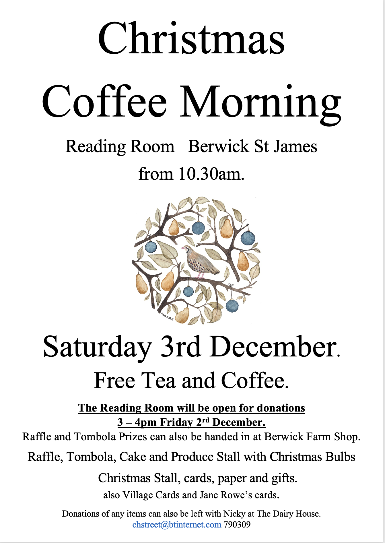 Berwick St James Parish Christmas Coffee Morning