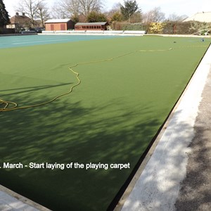Cowplain Bowling Club The Laying of the Carpet