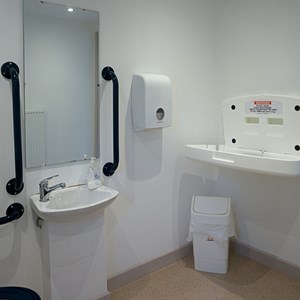 The Accessible toilet and baby changing unit