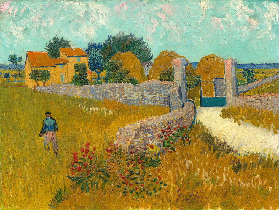 1888. July, Farmhouse in Provence, oil on canvas, Vincent Van Gogh, N.G. Washington