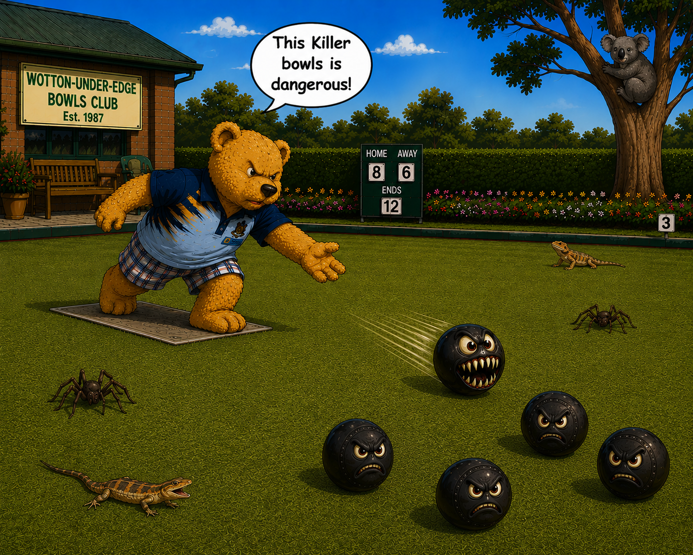 Wotton Bowls Club Rupert the Bowling Bear #2
