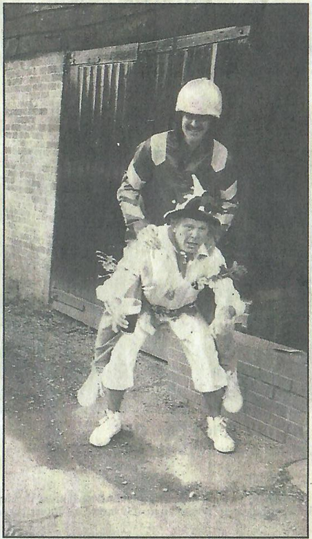 HORSES FOR COURSES: Derek Mewton and Grahame Murphy at the fun day.