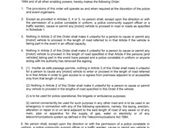Road Closure Licence
