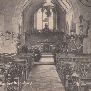 Ropley Church Harvest Decorations - Postmarked 14.02.1906