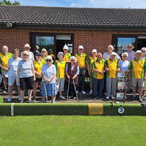 Anne with attending players and members
