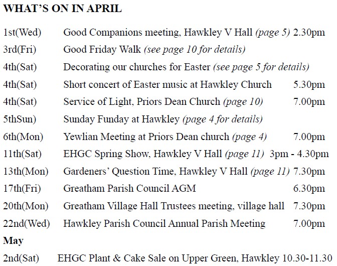 Hawkley Parish Village Magazine