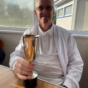 Martin Jury with the Men's Championship runner up trophy