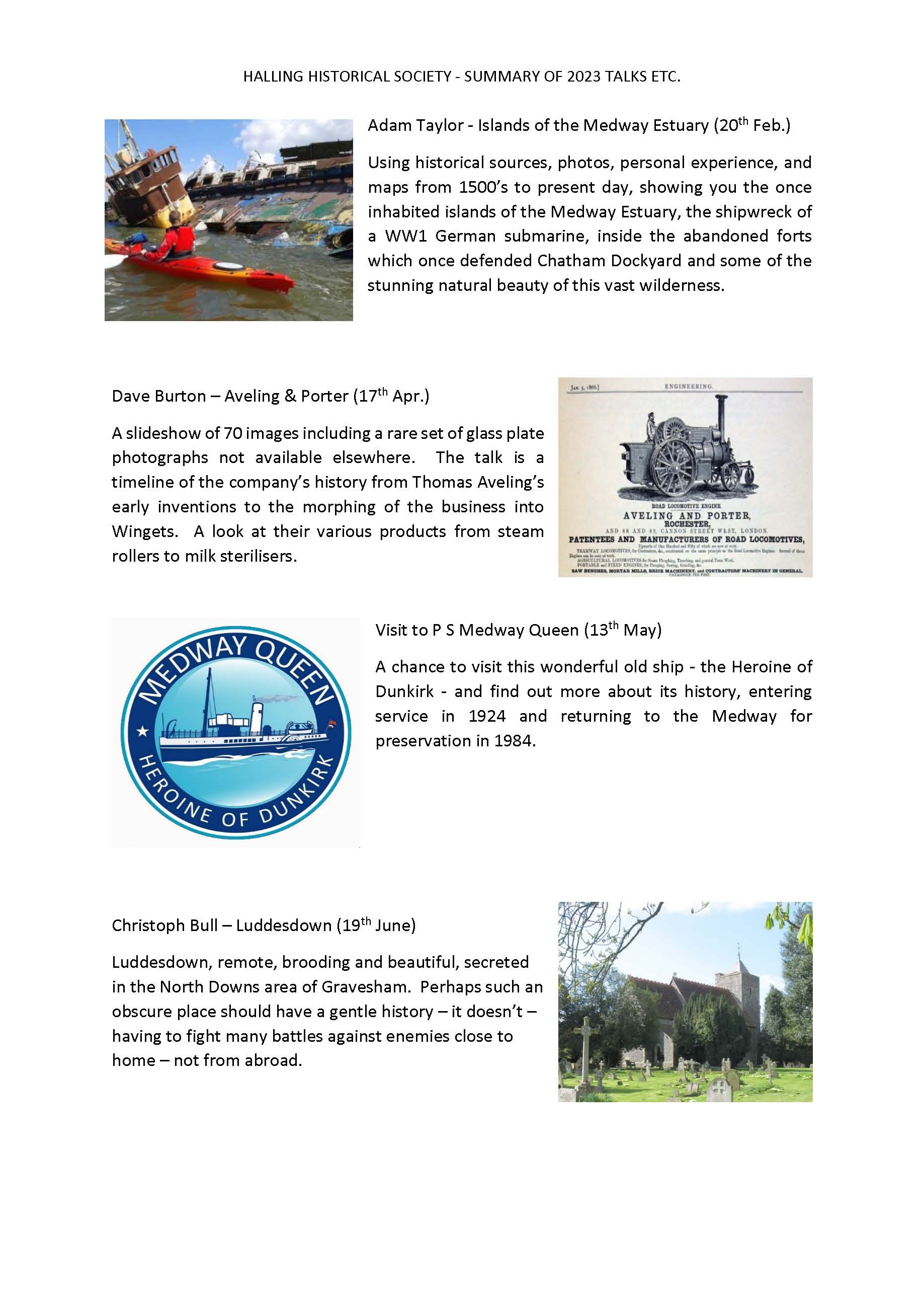 Halling Historical Society 2023 Archive