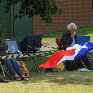 La Ciotat and Homberg supporters looking on.