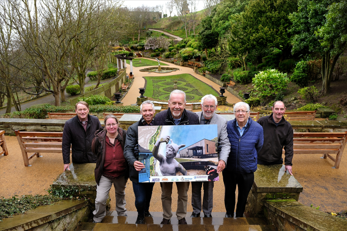 Pictured left to right:      Stewart Rowe,  Gemma Alexander,  Councillor Rich Maw,                                         Councillor Steve Siddons,  Councillor Tony Randerson,  Adrian Perry, Chris Harper