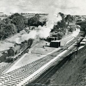 West Meon Station in 1950 showing goods line.