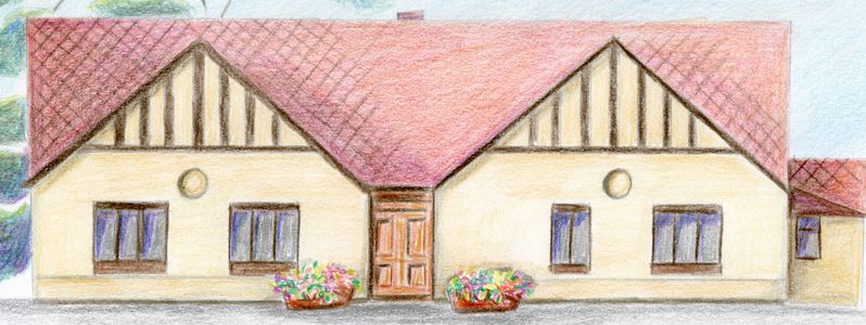 Artist's impression of the new extension from the rear of the hall