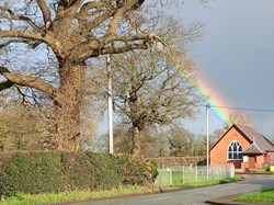Rainbow over the Chapel 24 Feb 2024