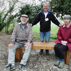 First of many users of the new bench David, Eric & Julie 8 April 2019