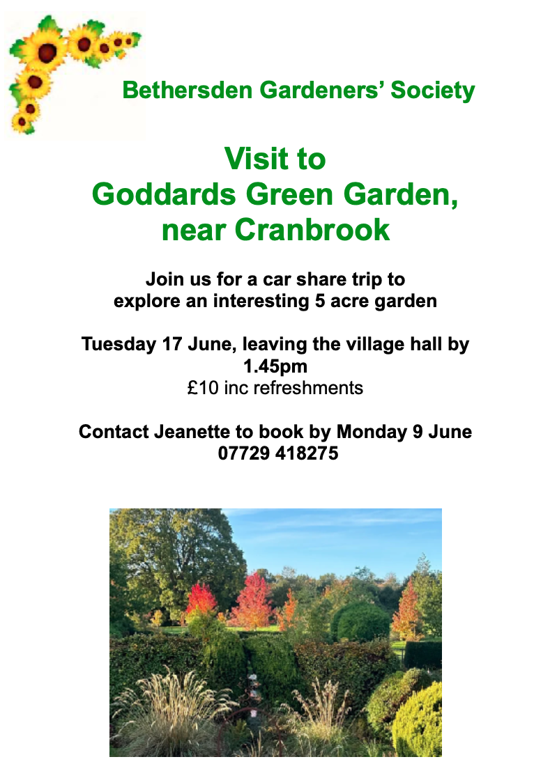 BETHERSDEN GARDENERS' SOCIETY Next Event(s)