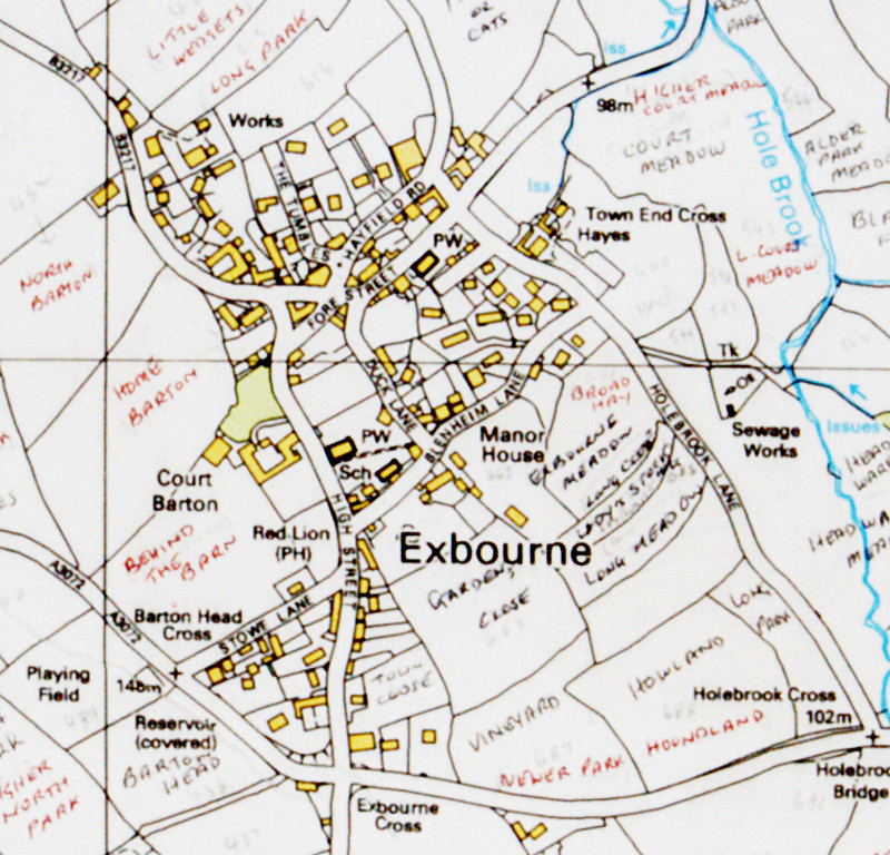 Exbourne Local History Group Field Names of Exbourne