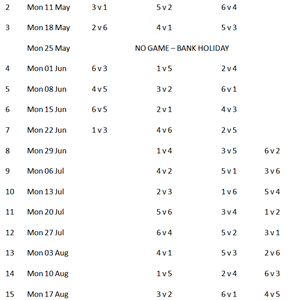 Fruit League Fixtures 2026