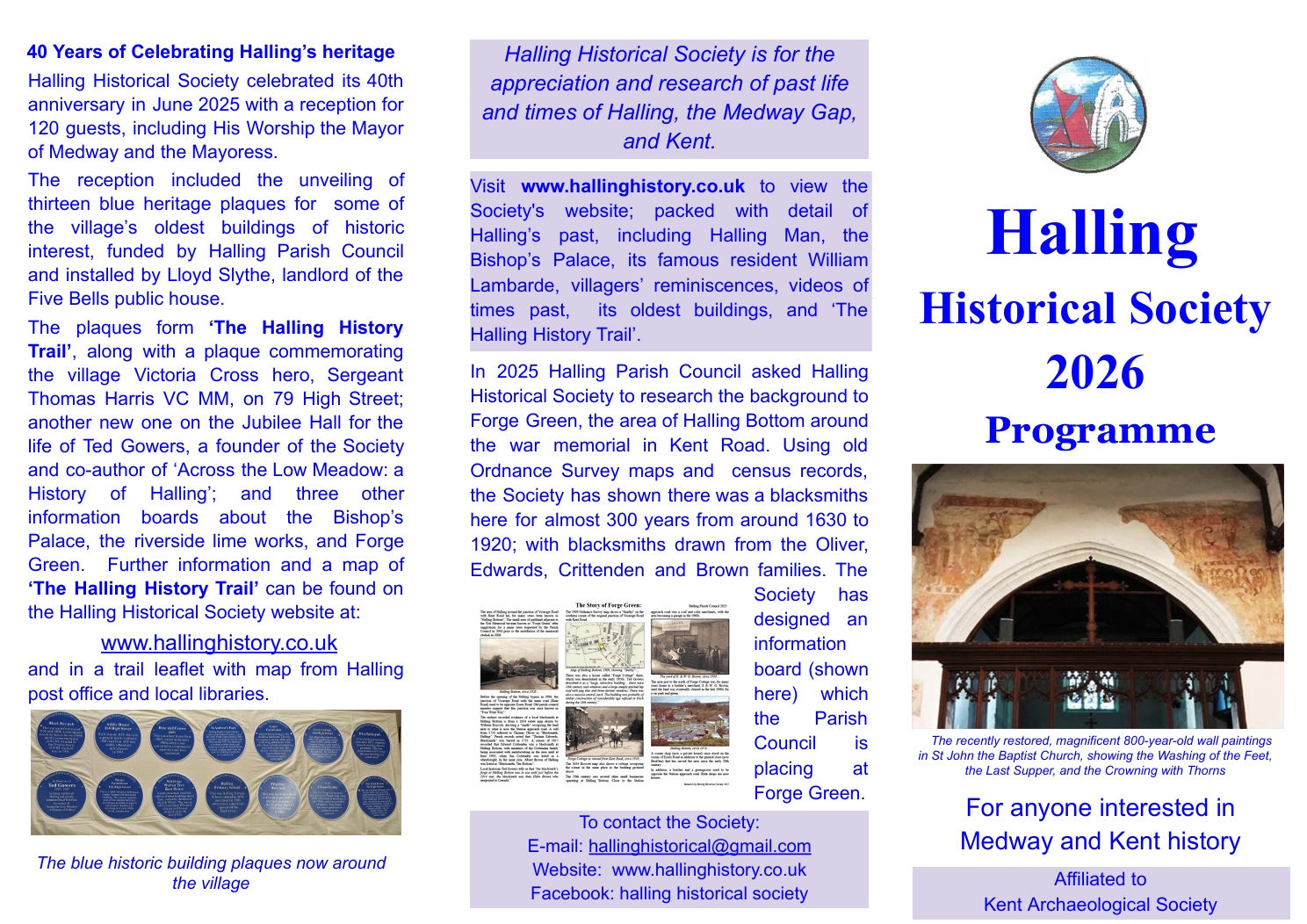 Halling Historical Society 2026 Programme