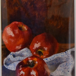 'Still Life with Apples' Oil on Board by Daniela Sommer-Owsianny