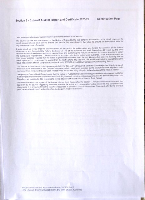 Stockton Parish Council AGAR 2025-26
