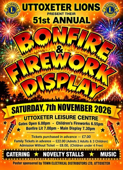 Bonfire and Fireworks November 7th