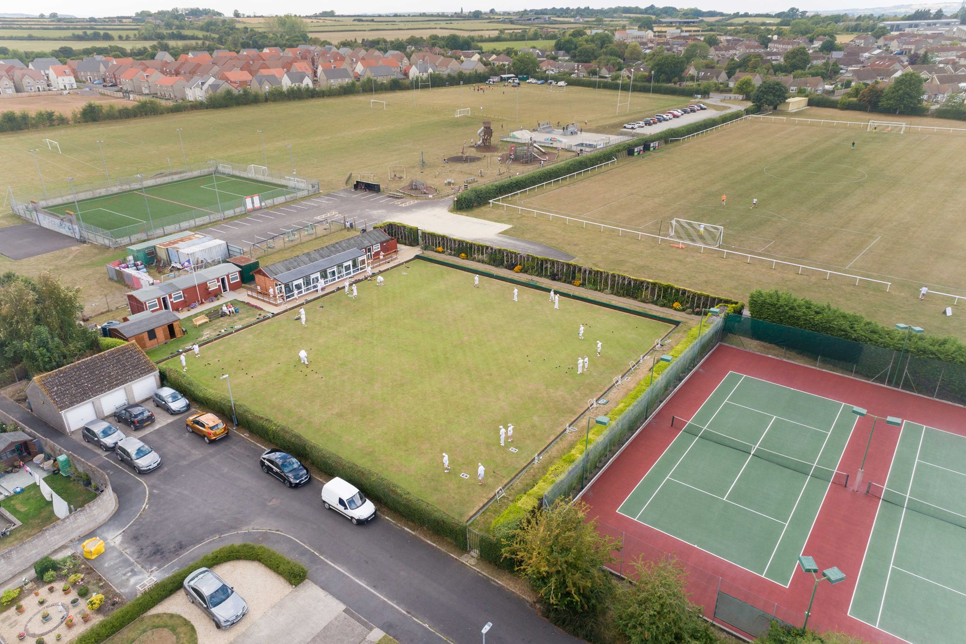 SOMERTON & DISTRICT BOWLS CLUB Aerial Photographs 2022 (Drone Images)