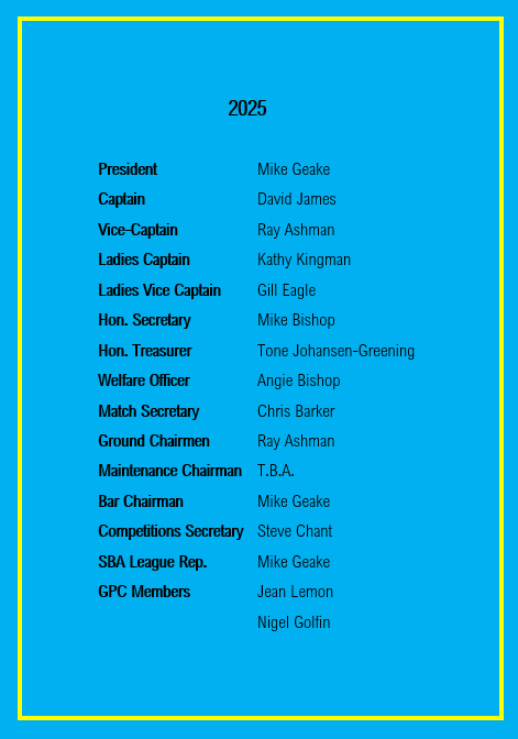 Frome Selwood Bowling Club Club Officers