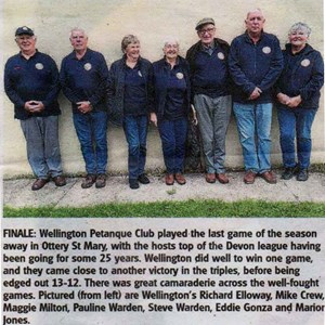 Wellington Petanque Club Press cuttings archive