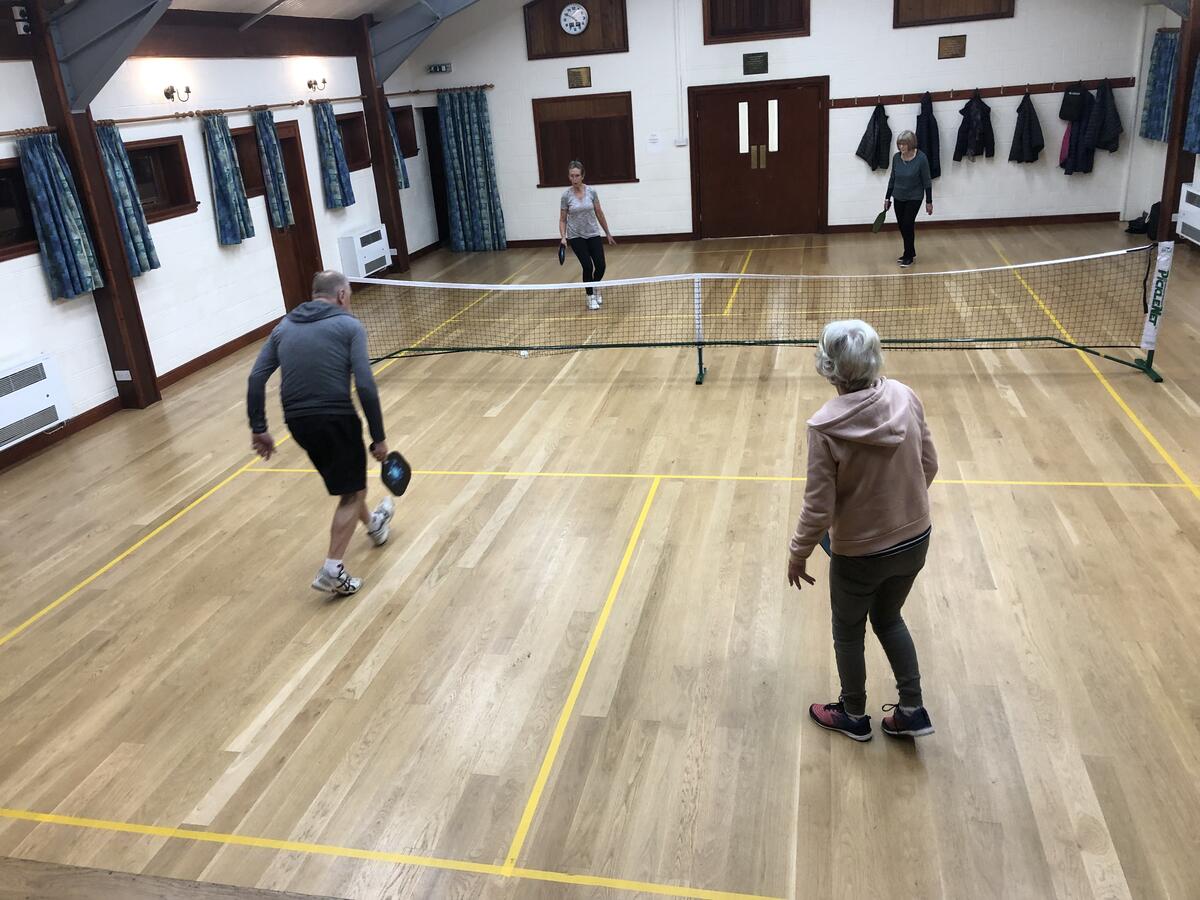 Pickleball in the Village Hall Pickleball in the Village Hall