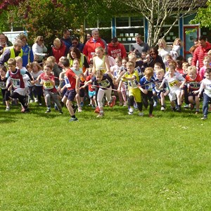 Start of the children's Fun Run at the Sports Weekend