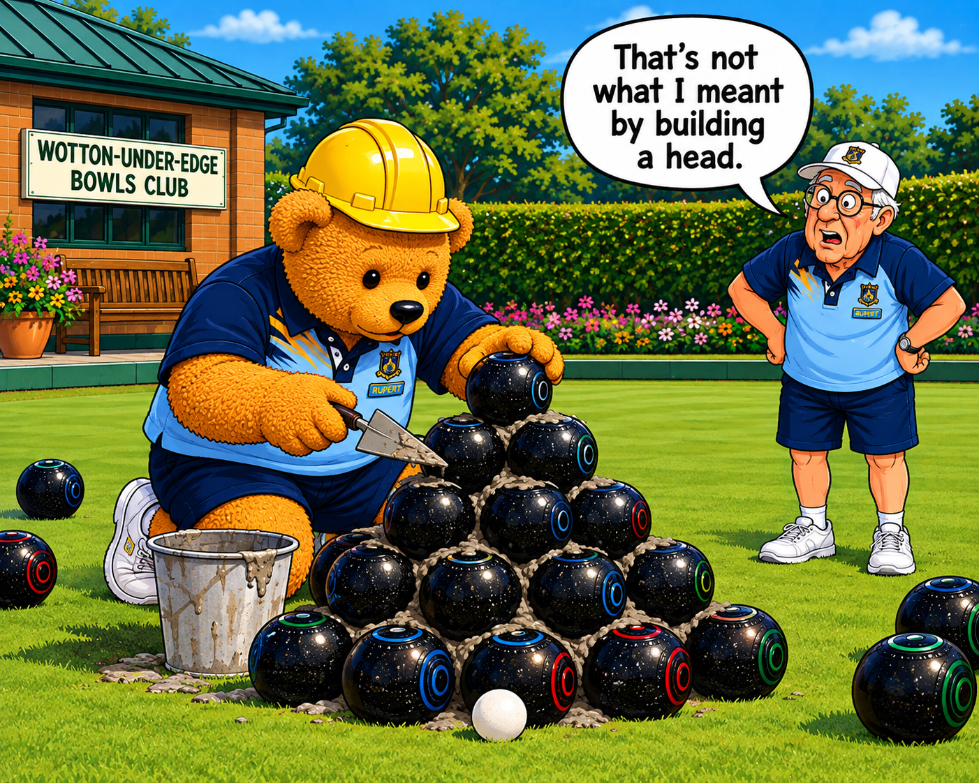 Wotton Bowls Club Rupert the Bowling Bear #3