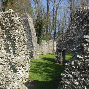 The ruins of St Johns House