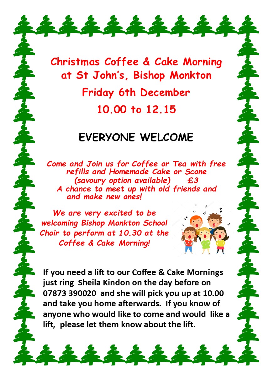 BISHOP MONKTON TODAY Church Events