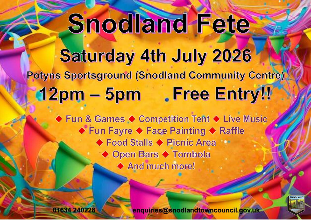 Snodland Fete - 4th July 2026