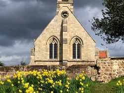Spring has sprung at St Leonard's Church, Burton Leonard.