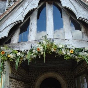 Wedding flowers at All Saints' Church